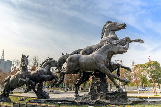 南京国际青年文化公园骏马雕塑