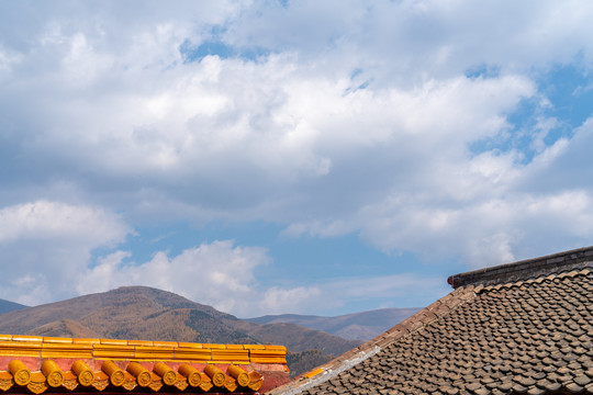 五台山景区的佛教寺庙建筑