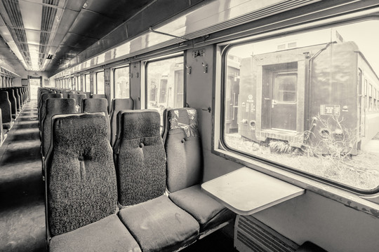 黑白火车照片