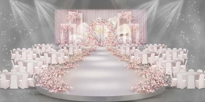 浅粉色婚礼设计