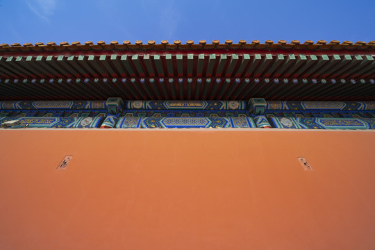 中国北京故宫红墙