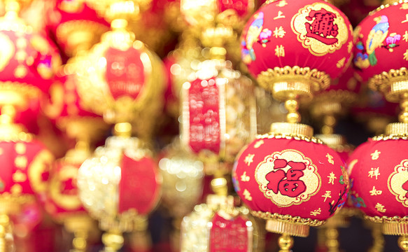中国新年喜庆装饰大红灯笼