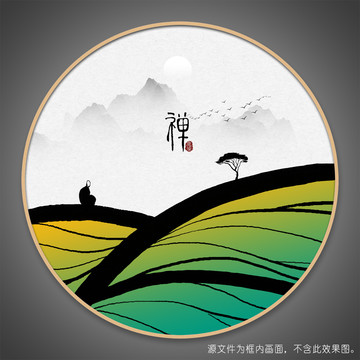 抽象意境水墨画禅意
