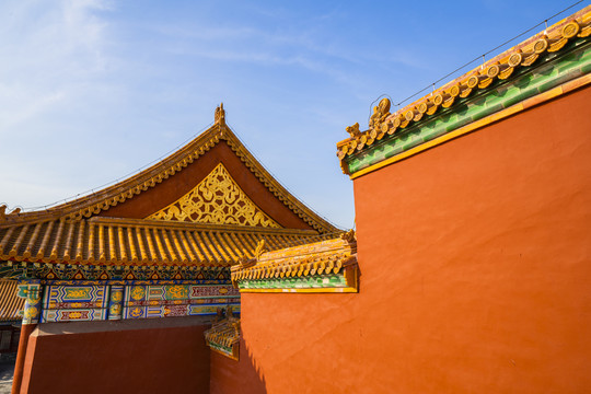 中国北京故宫建筑红墙
