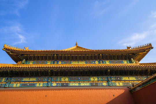 中国北京故宫建筑红墙
