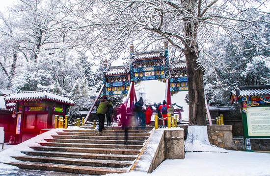 北京颐和园雪景