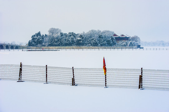 北京颐和园雪景