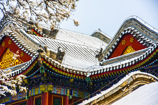 北京颐和园雪景