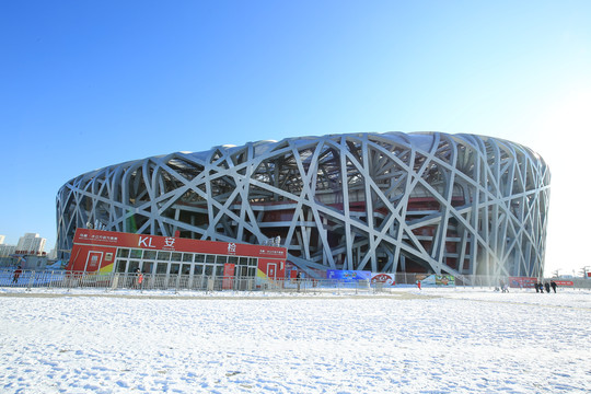 国家体育场鸟巢雪景