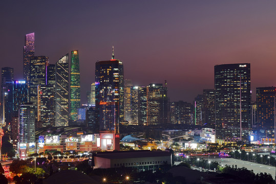 广州城市风光夜景