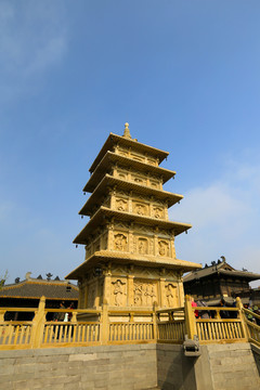 山西大同云冈石灵岩寺方形造像塔