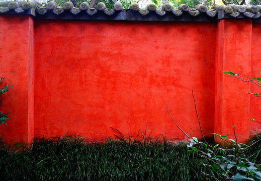 中式围墙红墙