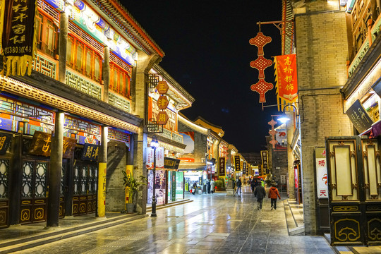 天津古文化街夜景