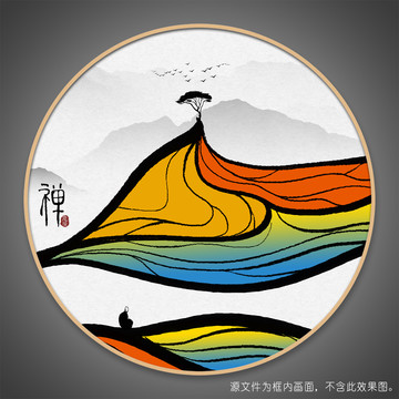 禅意水墨画