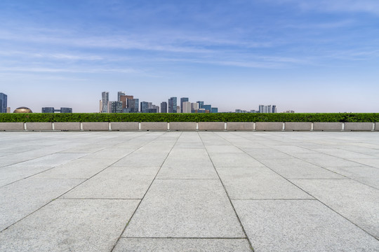 地砖路面和建筑景观