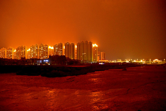 洛阳桥远望城市夜景