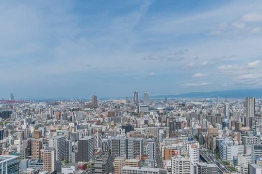 日本大阪城市天际线