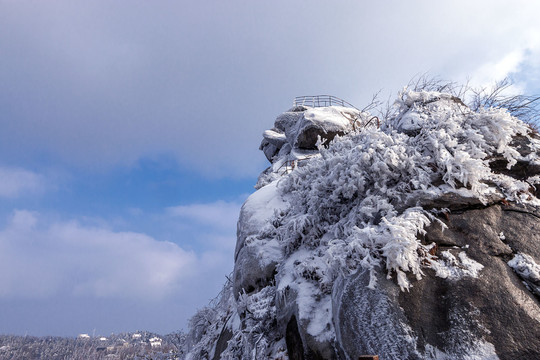 鸡公山鸡公头雪景