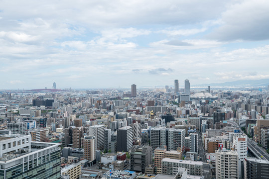 日本大阪城市天际线