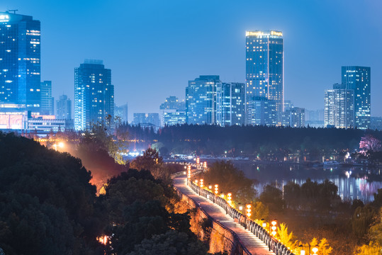 南京城市夜景风光