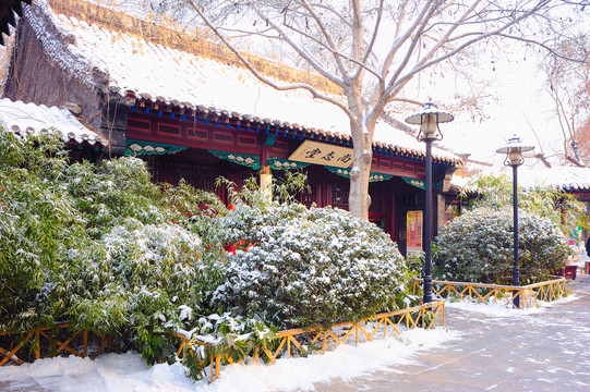 济南古建筑雪景