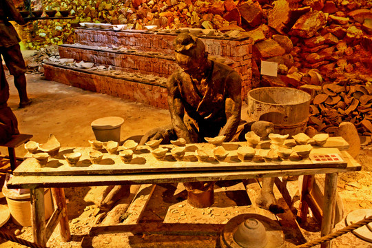 古代陶器制作场景
