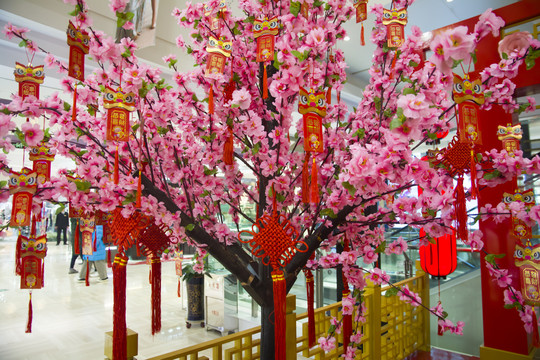 商场春节鲜花装饰