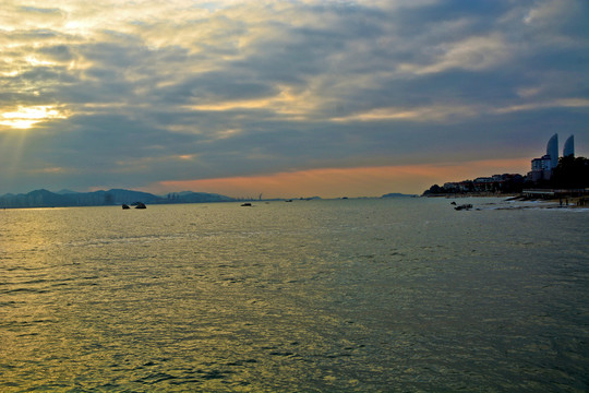 厦门黄昏海景