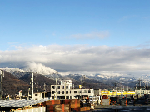 市区眺望富士山