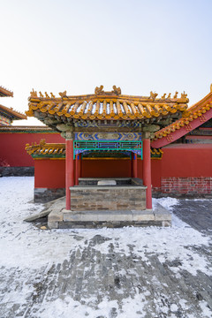 中国北京故宫建筑凉亭