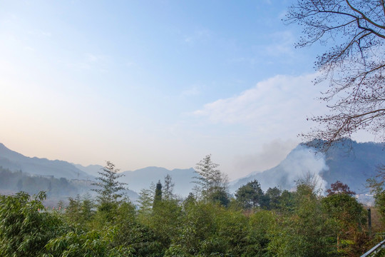 水墨远山