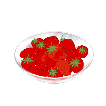 手绘清新水果草莓