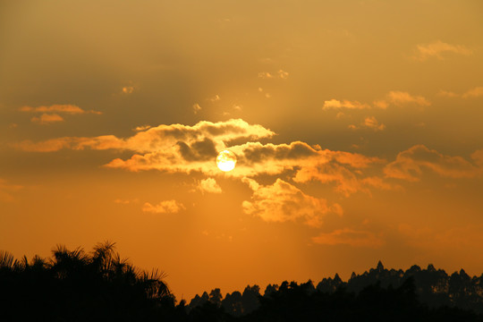 夕阳高清图片