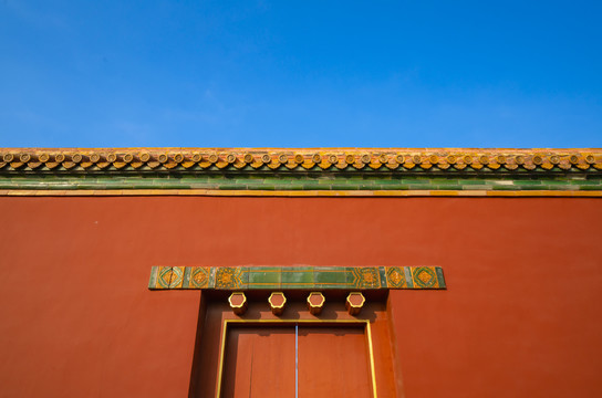 中国北京故宫红墙门头