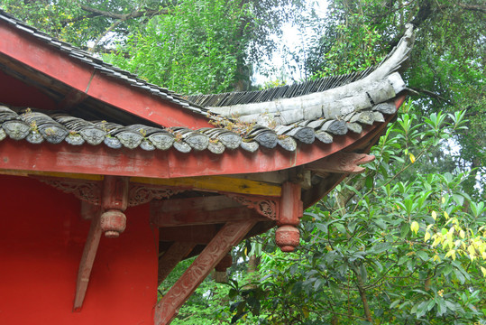 成都石经寺中式建筑飞檐