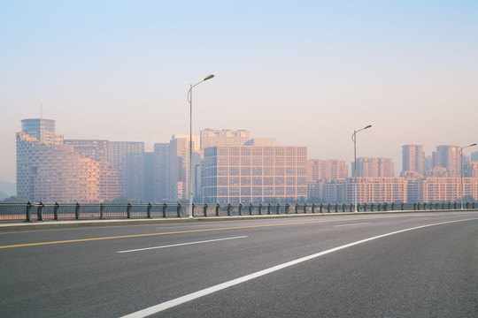 浙江杭州城市建筑和道路交通