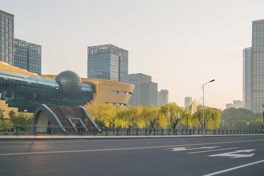 浙江杭州城市建筑和道路交通