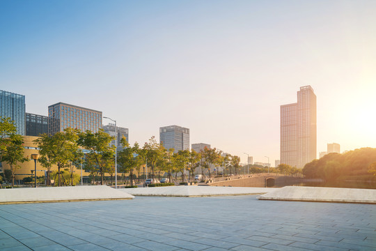 浙江杭州城市建筑和道路交通