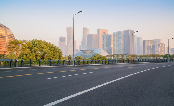 浙江杭州城市建筑和道路交通