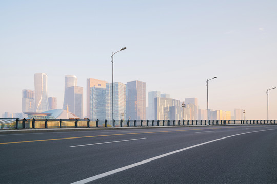 浙江杭州城市建筑和道路交通