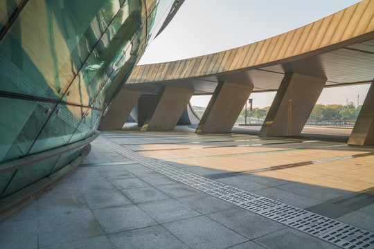 浙江杭州城市建筑和公园风光