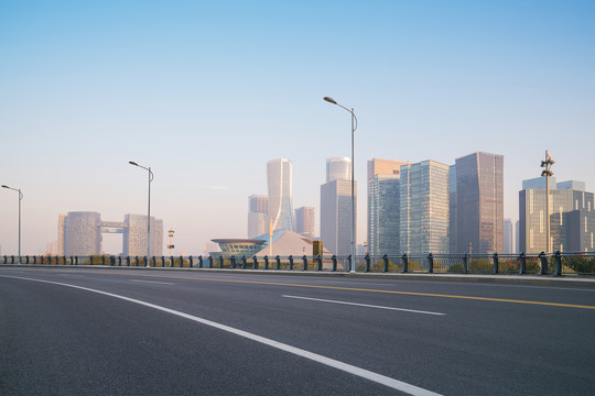 浙江杭州城市建筑和道路交通