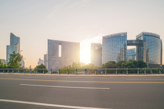 浙江杭州城市建筑和道路交通