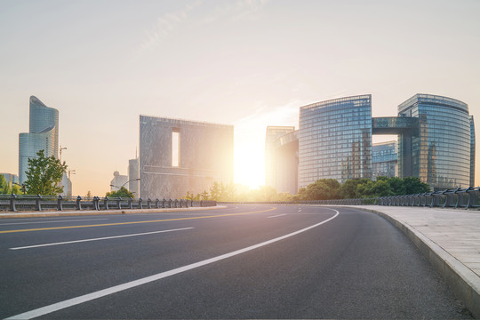 浙江杭州城市建筑和道路交通