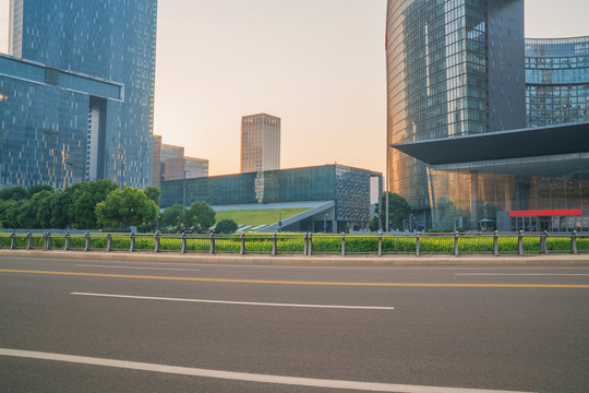 浙江杭州城市建筑和道路交通