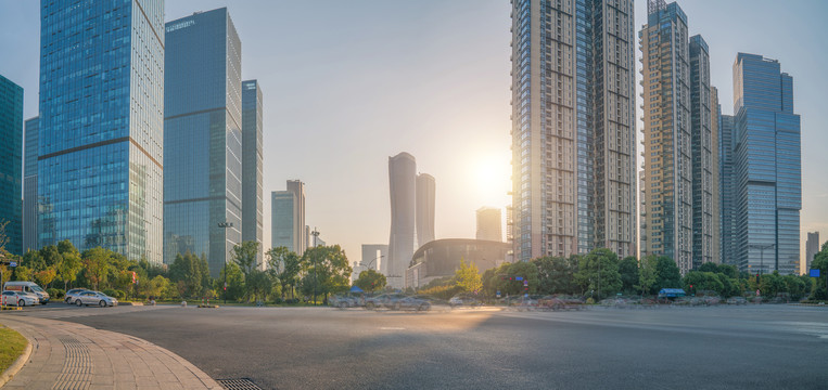 浙江杭州城市建筑和道路交通