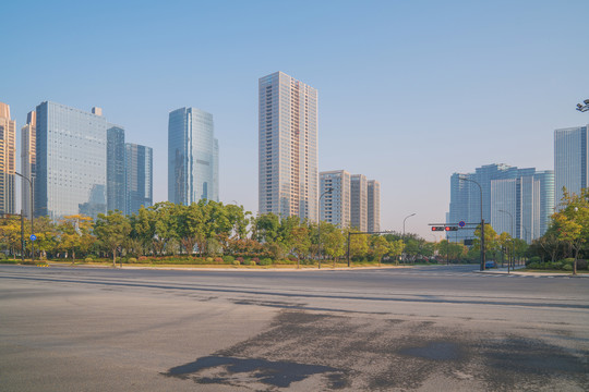 浙江杭州城市建筑和道路交通