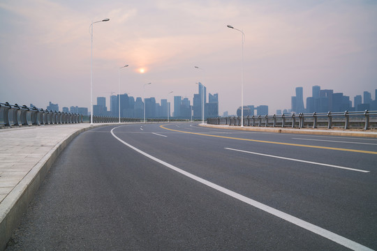 浙江杭州城市建筑和道路交通