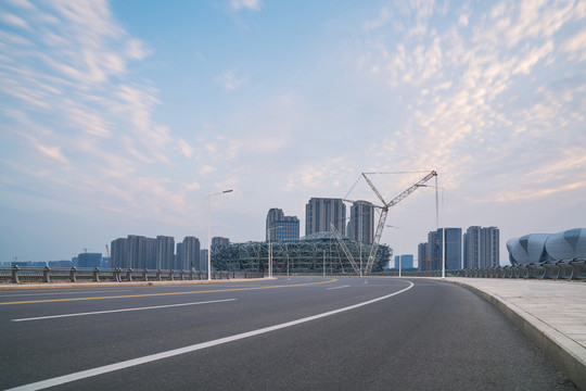 浙江杭州城市建筑和道路交通