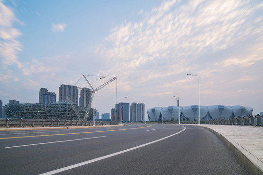 浙江杭州城市建筑和道路交通